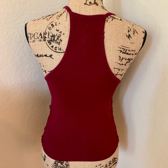 AEO : Y2K High Neck Tank Cute Lace Up Sides EUC - Picture 3 of 12